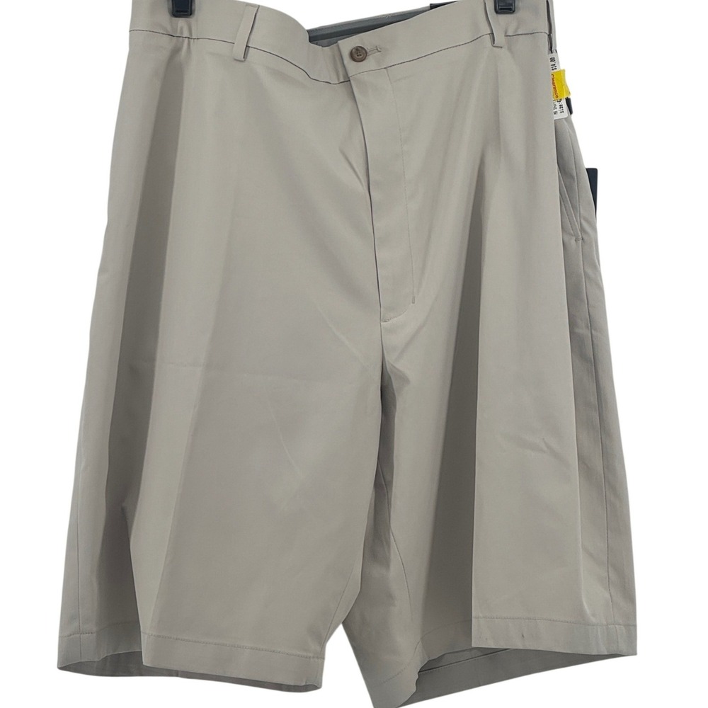 NWT Walter Hagen Men Big & Tall Golf‎ Shorts Sz 50 Light Khaki HydroDri P11